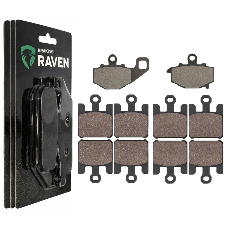 2 Kit plaquettes frein Kawasaki Ninja ZX-6RR  Av G, Av D et Ar 093-200X2 -  - Raven 104-061