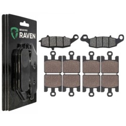 2 Kit plaquettes frein Kawasaki Vulcan 1600 Mean Streak  Av G, Av D et Ar 124-200X2 -  - Raven 104-062