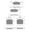 2 Kit plaquettes frein Kawasaki Vulcan 1600 Mean Streak  Av G, Av D et Ar 124-200X2 -  - Raven 104-062