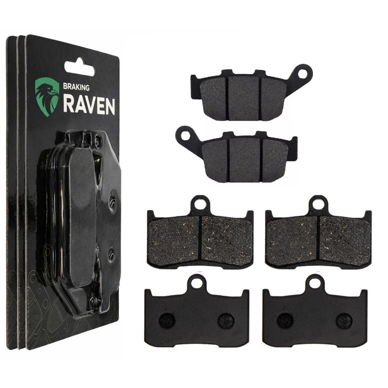 3 Kit plaquettes frein Triumph Daytona 675  Av G, Av D et Ar 020-207X2 -  - Raven 104-063