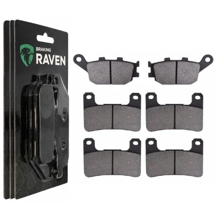 3 Kit plaquettes frein Kawasaki Ninja ZX-4RR 400  Av G, Av D et Ar 021-213X2 -  - Raven 104-066