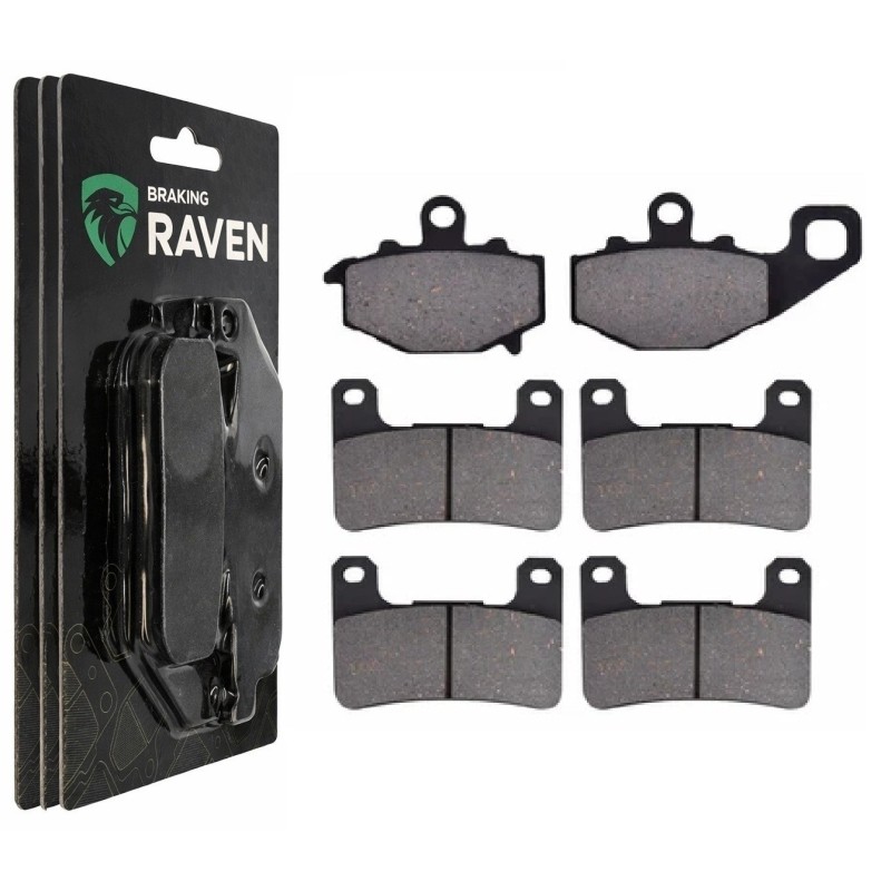 2 Kit plaquettes frein Kawasaki Z1000  Av G, Av D et Ar 093-213X2 -  - Raven 104-067