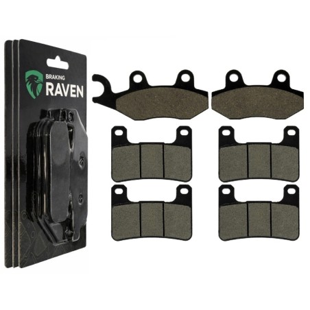 2 Kit plaquettes frein Kawasaki Ninja H2 SX SE  Av G, Av D et Ar 334-213X2 -  - Raven 104-069