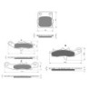 2 Kit plaquettes frein Kawasaki KFX 450R  Av G, Av D et Ar 007-245-108 -  - Raven 104-070