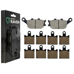 3 Kit plaquettes frein Kawasaki Z750R  Av G, Av D et Ar 021-249X2 - EBC FA174 et FA417/4HH - Raven 104-071