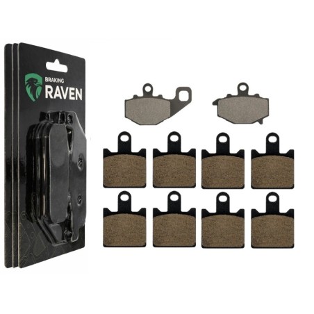 2 Kit plaquettes frein Kawasaki Ninja ZX-6R 600  Av G, Av D et Ar 093-249X2 -  - Raven 104-072