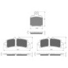 3 Kit plaquettes frein Mv-agusta Rivale 800  Av G, Av D et Ar 152-258X2 - EBC FA266 et FA447HH - Raven 104-075