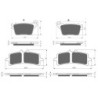 3 Kit plaquettes frein Suzuki GSX-R 600  Av G, Av D et Ar 242-258X2 - EBC FA436 et FA447HH - Raven 104-076
