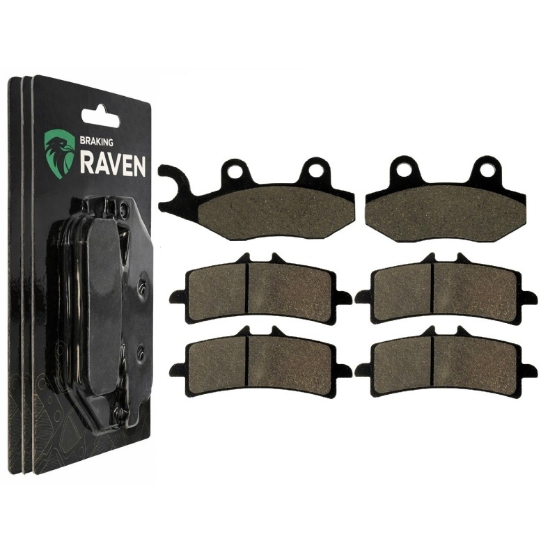 2 Kit plaquettes frein Kawasaki Ninja H2 SX SE  Av G, Av D et Ar 334-258X2 -  - Raven 104-077
