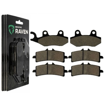 2 Kit plaquettes frein Triumph Tiger 1200 Explorer Xca XCx XR XRt Av G, Av D et Ar 334-258X2 -  - Raven 104-077