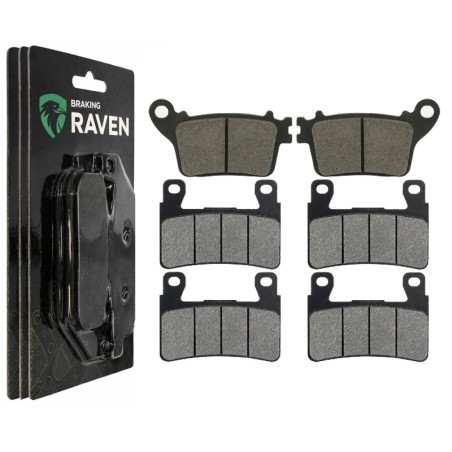 2 Kit plaquettes frein Kawasaki Ninja ZX-6R 636  Av G, Av D et Ar 242-279X2 -  - Raven 104-078