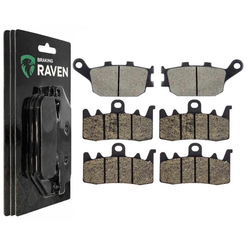 3 Kit plaquettes frein Kawasaki Z H2 1000  Av G, Av D et Ar 021-328X2 - EBC FA174 et FA630 - Raven 104-080