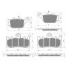 3 Kit plaquettes frein Kawasaki Z H2 1000  Av G, Av D et Ar 021-328X2 - EBC FA174 et FA630 - Raven 104-080