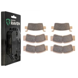 3 Kit plaquettes frein Kawasaki Teryx4 KRX 1000  Av G, Av D et Ar 411-412X2 -  - Raven 104-081