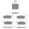 3 Kit plaquettes frein Ducati Monster 800  Av G, Av D et Ar 038-031X2 -  - Raven 104-086