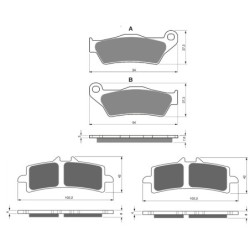 2 Kit plaquettes frein Ducati Multistrada 1260 Toute version Av G, Av D et Ar 031-258X2 -  - Raven 104-087