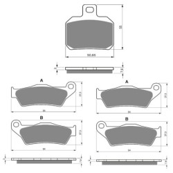 2 Kit plaquettes frein Ducati Multistrada 620 Dark Av G, Av D et Ar 152-031X2 -  - Raven 104-090