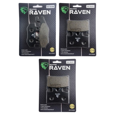 2 Kit plaquettes frein Triumph Speed Triple 750  Av G, Av D et Ar 088-017X2 -  - Raven 104-091