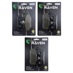 3 Kit plaquettes frein Triumph Tiger 855 i Av G, Av D et Ar 088-014X2 -  - Raven 104-096