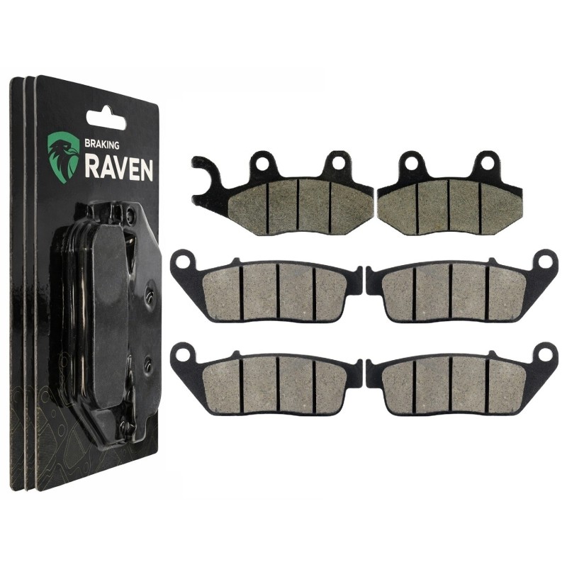 3 Kit plaquettes frein Triumph Speedmaster 865  Av G, Av D et Ar 247-014X2 -  - Raven 104-097