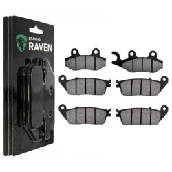 3 Kit plaquettes frein Triumph Bonneville T120 1200  Av G, Av D et Ar 247-022X2 -  - Raven 104-098