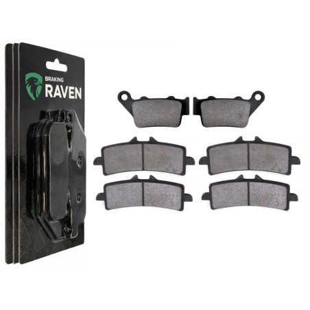 2 Kit plaquettes frein Triumph Tiger 900 GT Low Pro Rally Pro Av G, Av D et Ar 020-258X2 -  - Raven 104-100