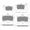2 Kit plaquettes frein Triumph Street Triple 675  Av G, Av D et Ar 023-207X2 -  - Raven 104-103