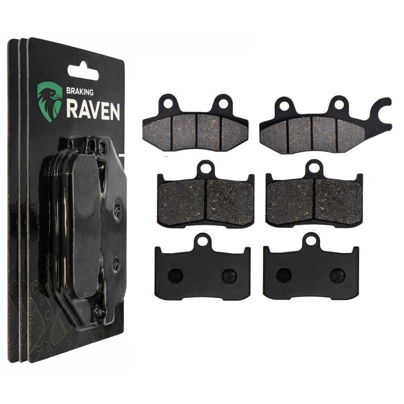 3 Kit plaquettes frein Triumph Tiger 1050 SE Sport Av G, Av D et Ar 088-207X2 -  - Raven 104-105