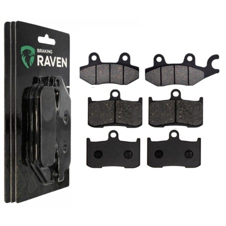 3 Kit plaquettes frein Triumph Tiger 1050 SE Sport Av G, Av D et Ar 088-207X2 -  - Raven 104-105