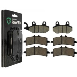 2 Kit plaquettes frein Triumph Thruxton 1200 R TFC Av G, Av D et Ar 247-258X2 -  - Raven 104-107