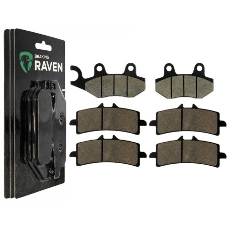 2 Kit plaquettes frein Triumph Thruxton 1200 R TFC Av G, Av D et Ar 247-258X2 -  - Raven 104-107