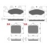 2 Kit plaquettes frein Triumph Speed Triple 1050  Av G, Av D et Ar 247-304X2 -  - Raven 104-108