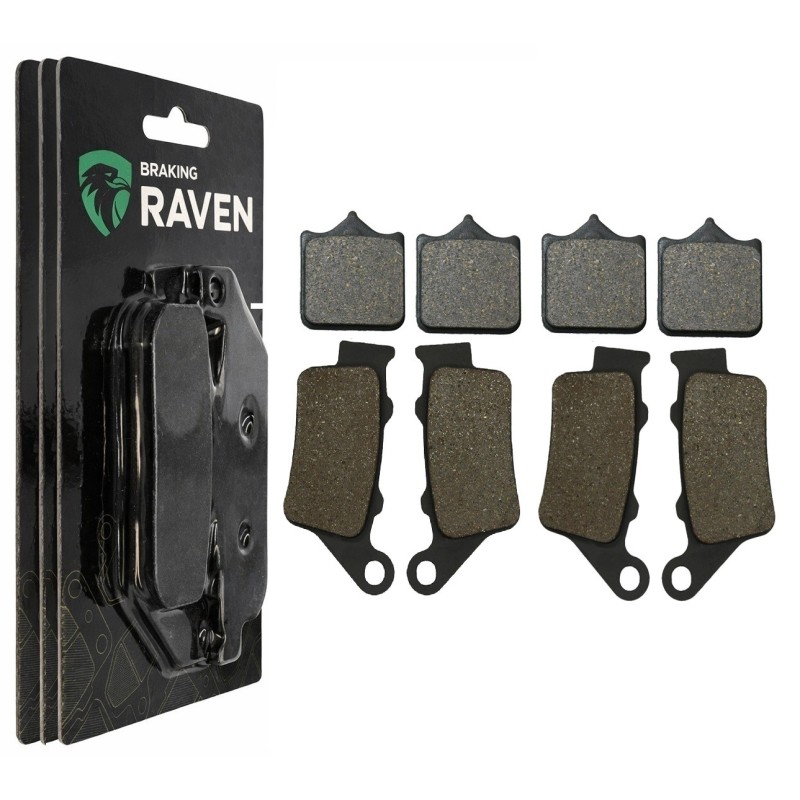 2 Kit plaquettes frein Triumph Daytona 765 Moto 2 Av G, Av D et Ar 304-023X2 -  - Raven 104-109