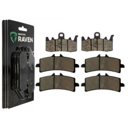 3 Kit plaquettes frein Triumph Rocket III GT R Av G, Av D et Ar 328-258X2 -  - Raven 104-110