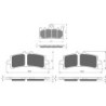 3 Kit plaquettes frein Triumph Rocket III GT R Av G, Av D et Ar 328-258X2 -  - Raven 104-110
