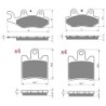 3 Kit plaquettes frein Triumph Trophy 1215  Av G, Av D et Ar 334-326X2 -  - Raven 104-111