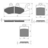 3 Kit plaquettes frein Piaggio MP3 500  Av G, Av D et Ar Nc -  - Raven 104-115
