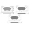 3 Kit plaquettes frein Kymco MXU 550 i 4x4 LOF Av G, Av D et Ar 314-316X2 - EBC FA600/2 et FA600TT - Raven 104-117