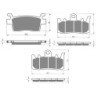 3 Kit plaquettes frein Kymco AK 550  Av G, Av D et Ar 411-328X2 - EBC SFA719 et FA630 - Raven 104-118