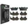 3 Kit plaquettes frein Kymco People 250 S DD Av G, Av D et Ar 355-334X2 - EBC SFA607 et FA228 - Raven 104-119