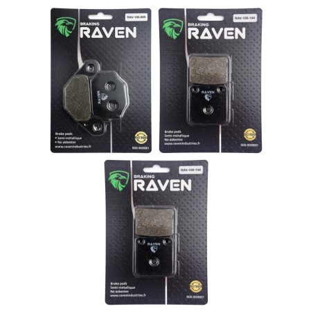 3 Kit plaquettes frein Suzuki LT-A 500 KingQuad  Av G, Av D et Ar 005-144X2 - EBC FA67 et FA54 - Raven 104-125