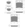 3 Kit plaquettes frein Suzuki LT-A 500 KingQuad  Av G, Av D et Ar 005-144X2 - EBC FA67 et FA54 - Raven 104-125