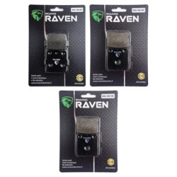 3 Kit plaquettes frein Yamaha Kodiak 350  Av G, Av D et Ar 007-144X2 - EBC FA84 et FA54 - Raven 104-128