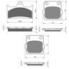 3 Kit plaquettes frein Yamaha YFM Grizzly 660  Av G, Av D et Ar 281-007X2 - EBC FA344 et FA84 - Raven 104-129