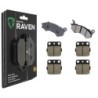 3 Kit plaquettes frein Honda TRX 500 Foreman  Av G, Av D et Ar 299-007X2 - EBC FA603 et FA84 - Raven 104-130
