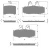 3 Kit plaquettes frein Aprilia Sportcity 300 Cube Av G, Av D et Ar 150-010X2 - EBC FA298 et FA113 - Raven 104-132