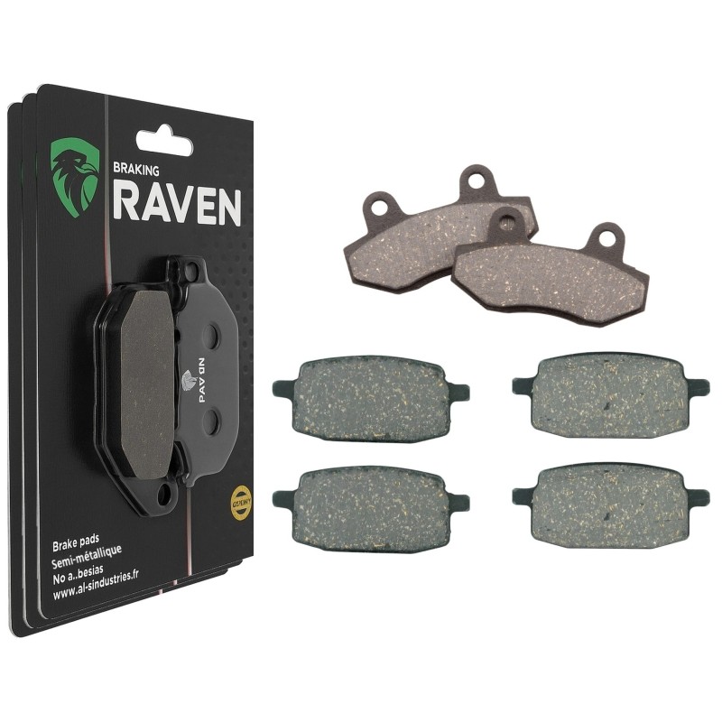 3 Kit plaquettes frein Quadzilla WK 125  Av G, Av D et Ar 011-114X2 - EBC FA86 et FA169 - Raven 104-133