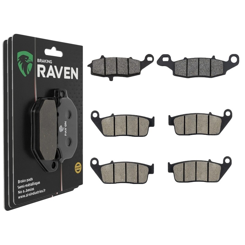 3 Kit plaquettes frein Suzuki VL 1500 Boulevard C90  Av G, Av D et Ar 124-014X2 - EBC FA231 et FA196/226 - Raven 104-136