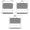 3 Kit plaquettes frein Yamaha FZR 750 R OWOI Av G, Av D et Ar 015-017X2 - EBC FA88 et FA145 236 - Raven 104-138