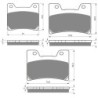 3 Kit plaquettes frein Yamaha FZR 500  Av G, Av D et Ar 015-028X2 - EBC FA88 et FA160 - Raven 104-139